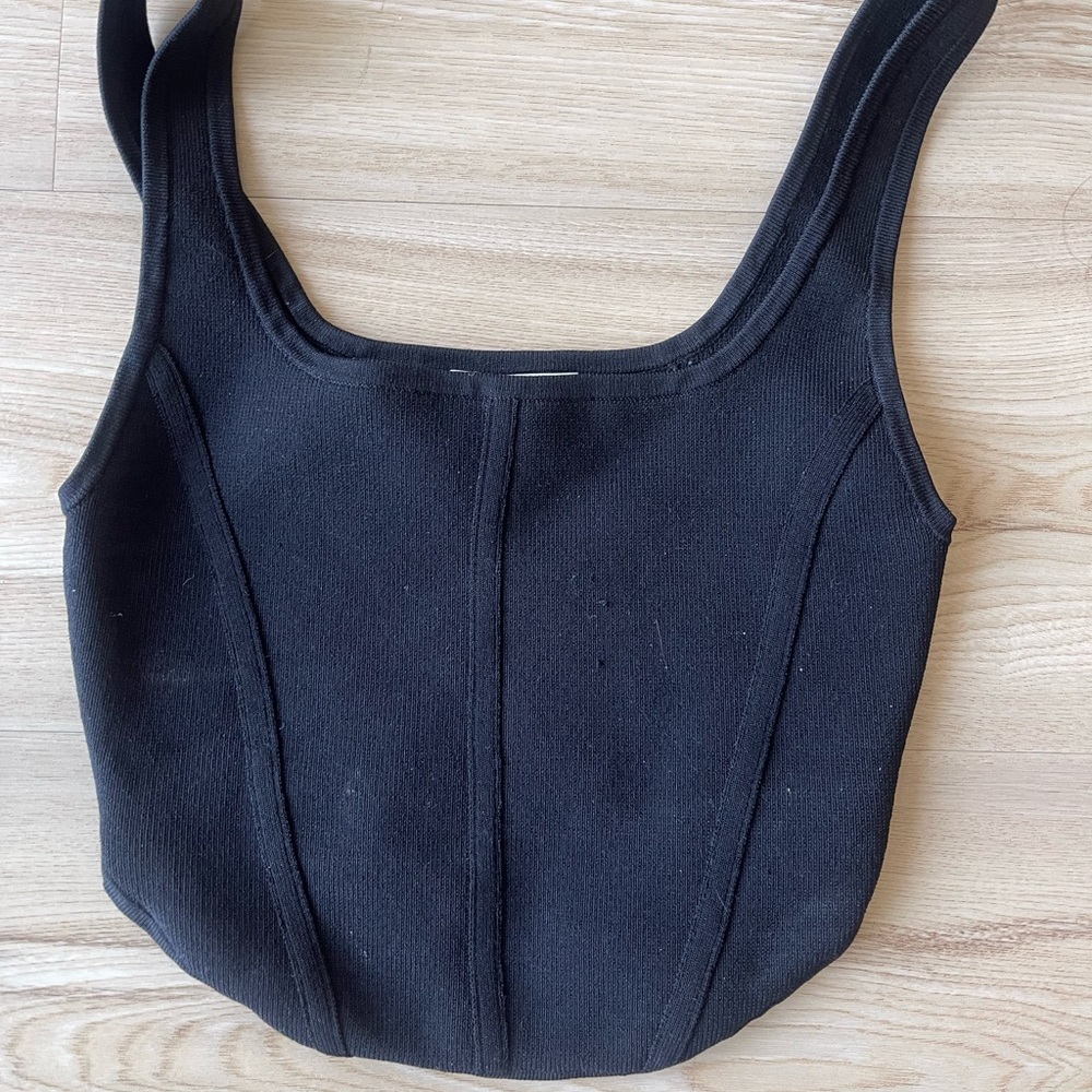 Aritzia Black Crop Top
